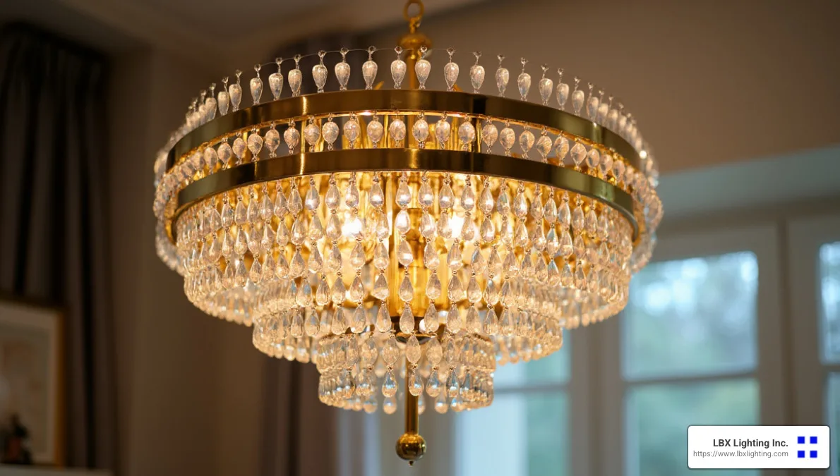 gold crystal pendant light