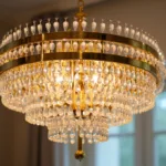 gold crystal pendant light